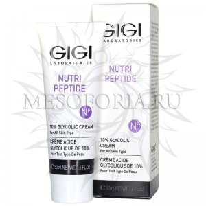 Крем ночной с 10% гликолиевой кислотой для всех тип кожи / 10% Glycolic Cream, Nutri Peptide, GiGi (Джи Джи) - 50 мл