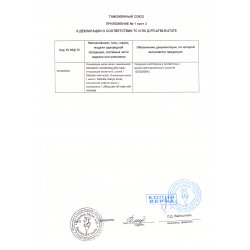 Декларация соответствия альгинатных масок Algomask 4 стр