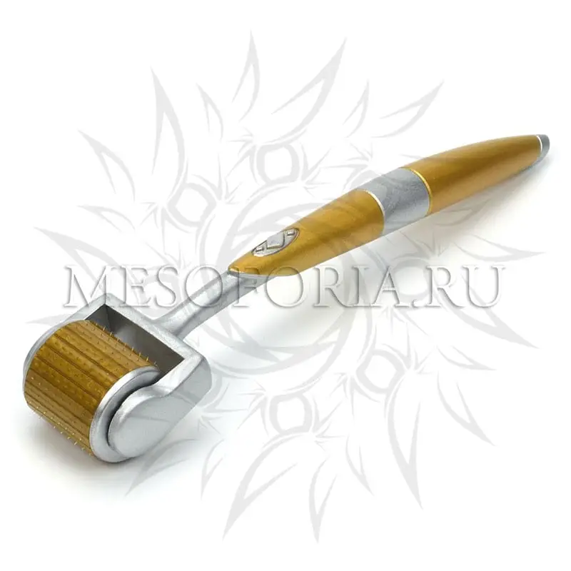 Мезороллер ZGTS  для лица и тела с титановыми позолоченными микроиглами, 192 иглы Мезороллер ZGTS  для лица и тела с титановыми позолоченными микроиглами, 192 иглы