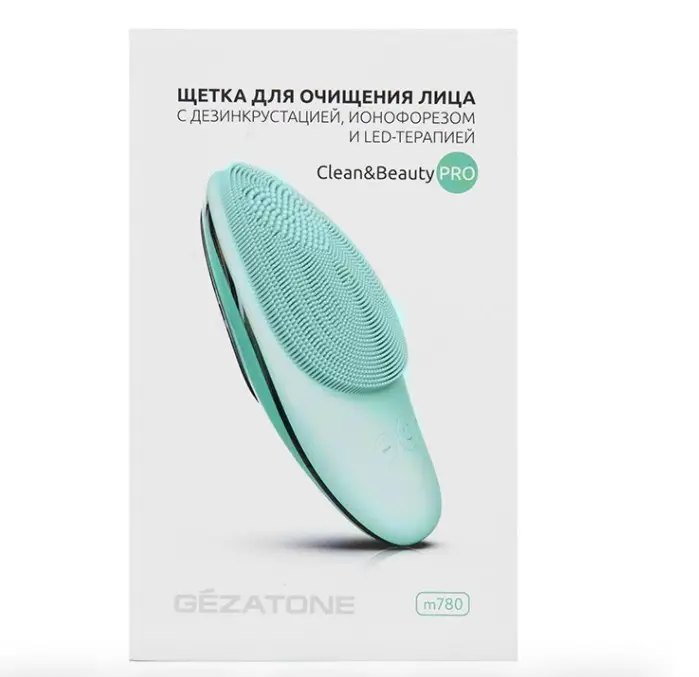 Щетка для очищения лица с дезинкрустацией, ионофорезом и LED терапией M780, Gezatone (Гезатон, Жезатон)