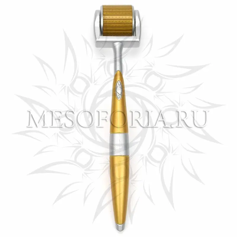 Мезороллер ZGTS  для лица и тела с титановыми позолоченными микроиглами, 192 иглы Мезороллер ZGTS  для лица и тела с титановыми позолоченными микроиглами, 192 иглы