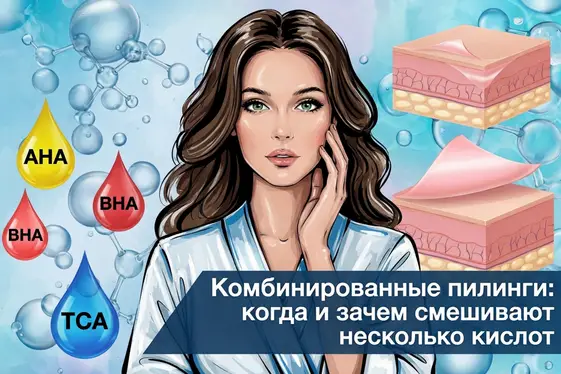 Комбинированные пилинги: когда и зачем смешивают несколько кислот