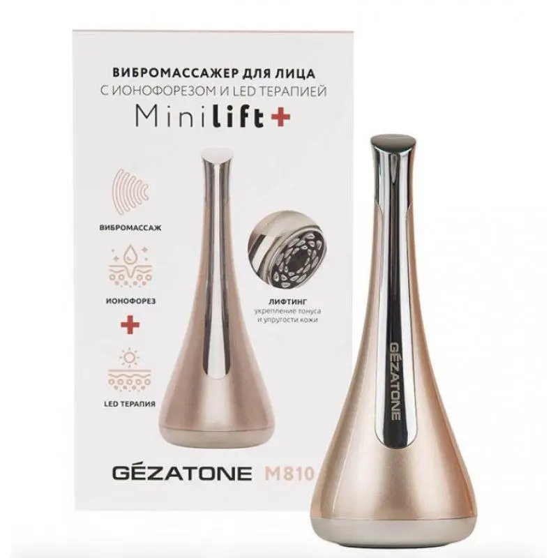 Вибромассажер для лица и кожи вокруг глаз с ионофорезом и ИК-прогревом Minilift+ m810, Gezatone (Гезатон, Жезатон)