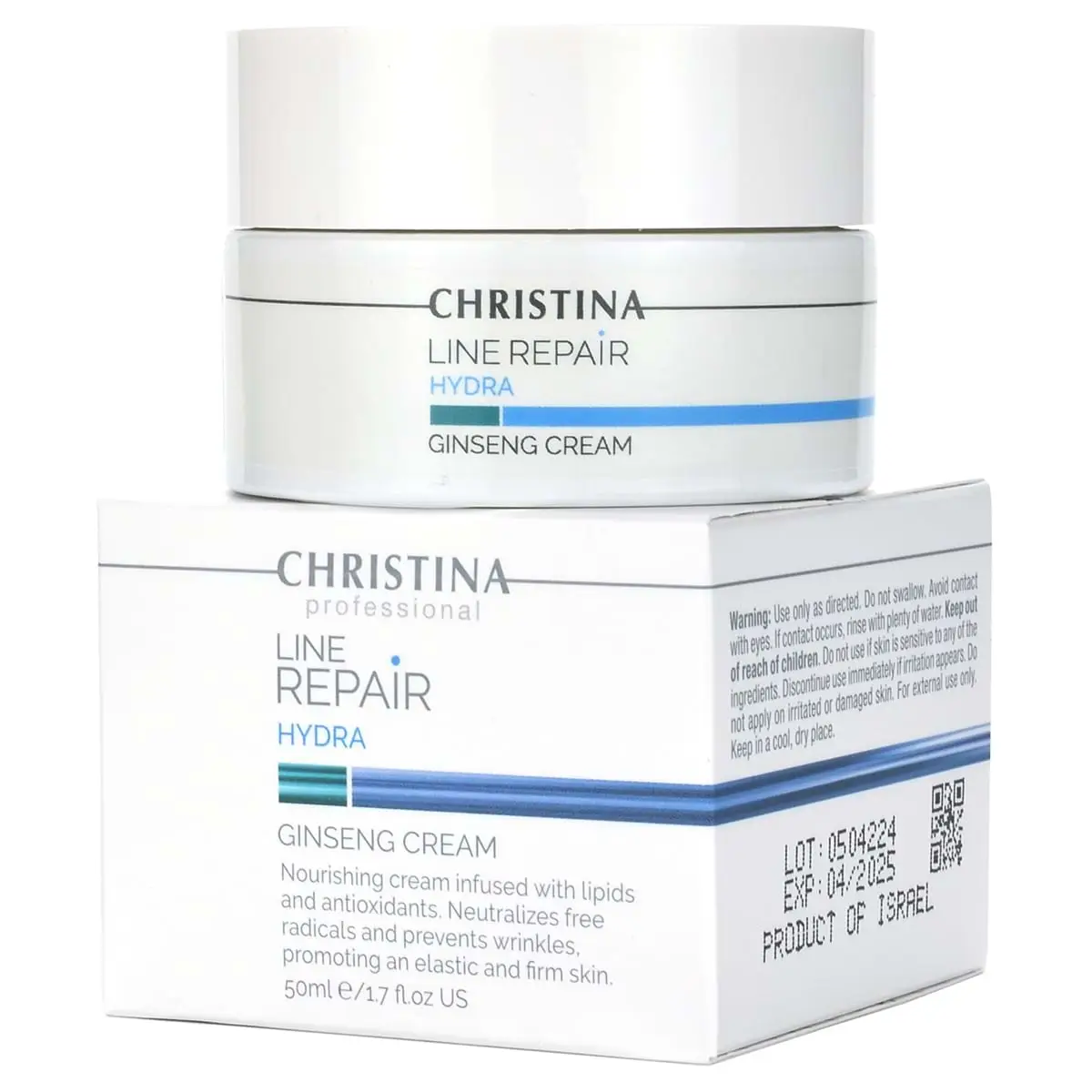 Увлажняющий и питательный крем «Женьшень» / Hydra Ginseng Cream, Line Repair, Christina (Кристина) - 50 мл