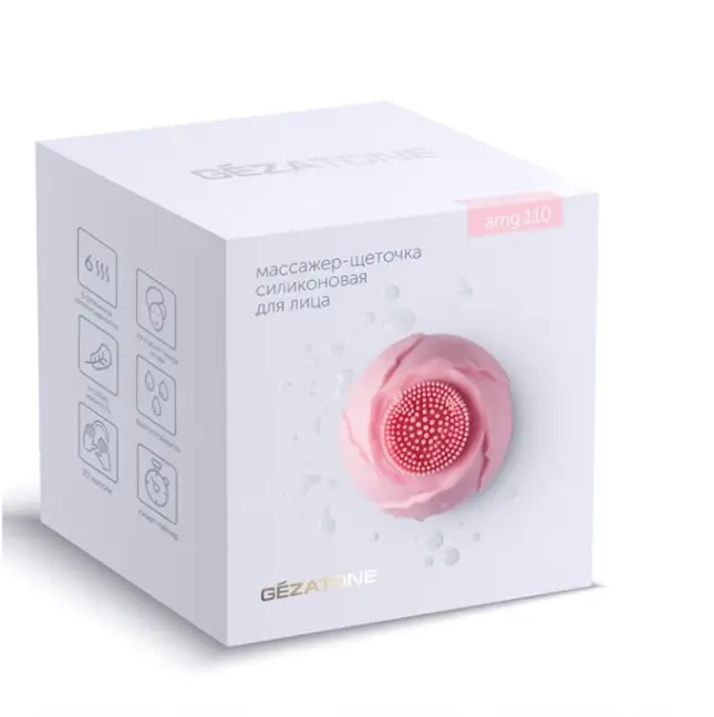 Электрическая силиконовая щетка для лица AMG110, Gezatone (Гезатон, Жезатон)