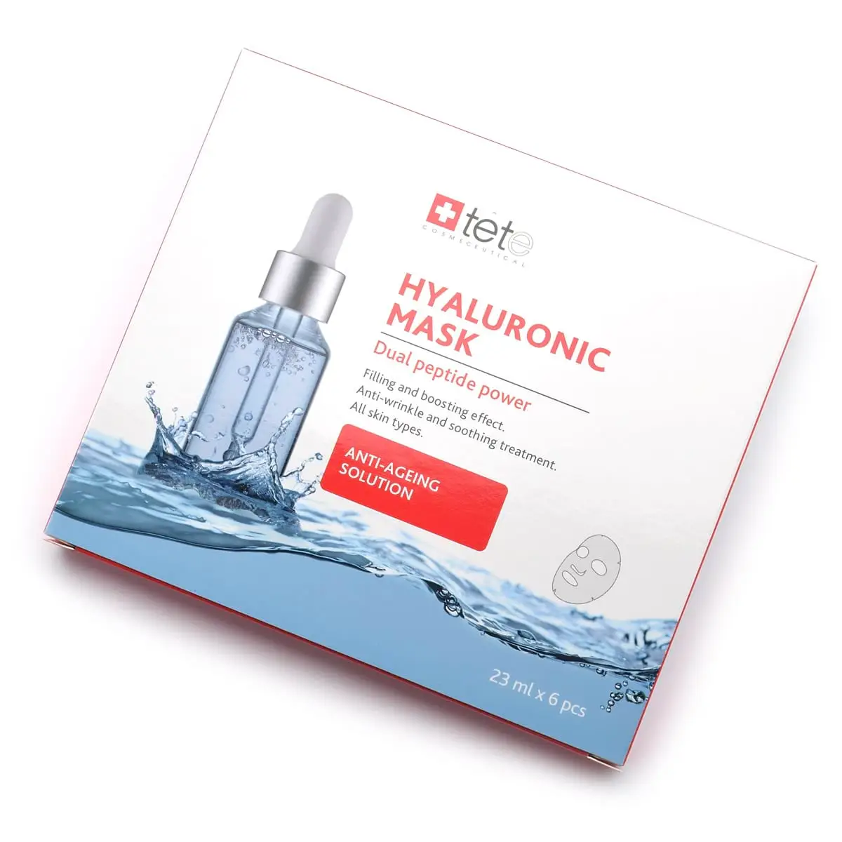 Омолаживающая тканевая маска / Hyaluronic Mask Anti-Ageing Solution, Tete Cosmeceutical - 6 шт Омолаживающая тканевая маска / Hyaluronic Mask Anti-Ageing Solution, Tete Cosmeceutical - 6 шт