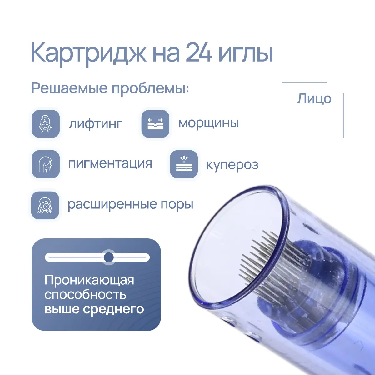 Картридж на 24 иглы для DermaPen MesoBox MB-2, MB-3, MB-4 Картридж на 24 иглы для DermaPen MesoBox MB-2, MB-3, MB-4