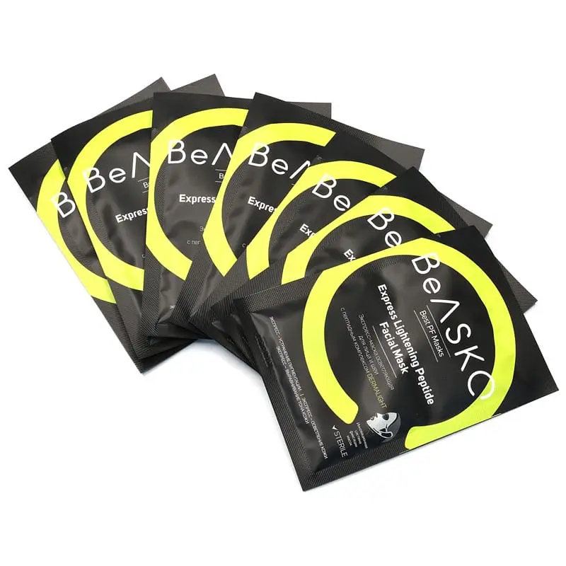 Экспресс-маска осветляющая для лица и шеи с пептидным комплексом DERMALIGHT / Express Lightening Peptide Facial Mask, Best PF Masks, BeASKO - 7*25 гр