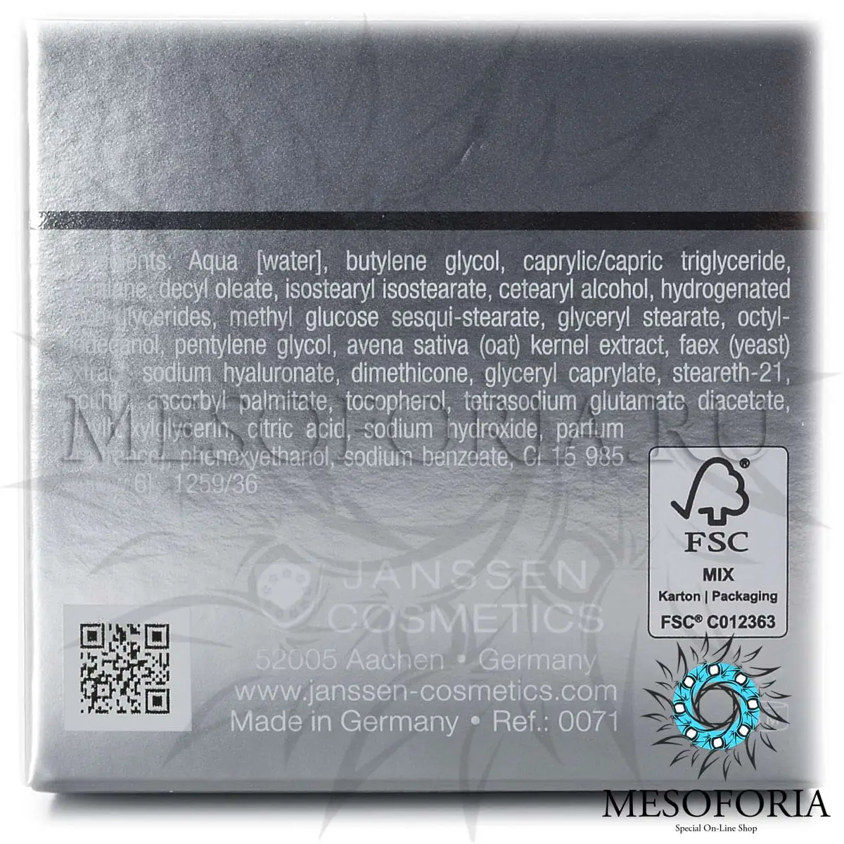 Укрепляющий крем для кожи лица, шеи и декольте / Firming Face, Neck & Decollete Cream, Demanding skin, Janssen Cosmetics (Янсен косметика), 50 мл