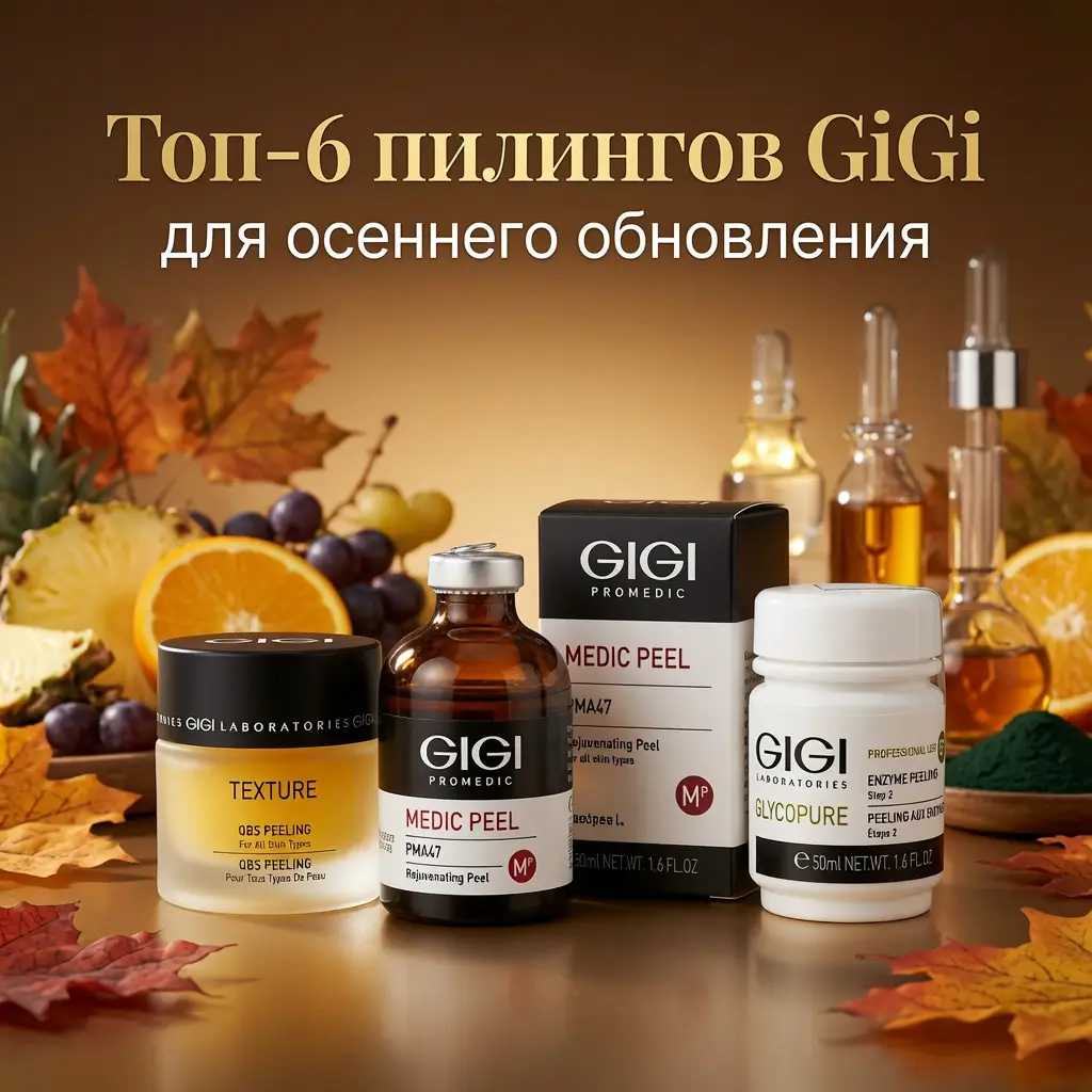 Топ-6 пилингов GiGi для осеннего обновления кожи: от Gly Peeling до Bio-Peel
