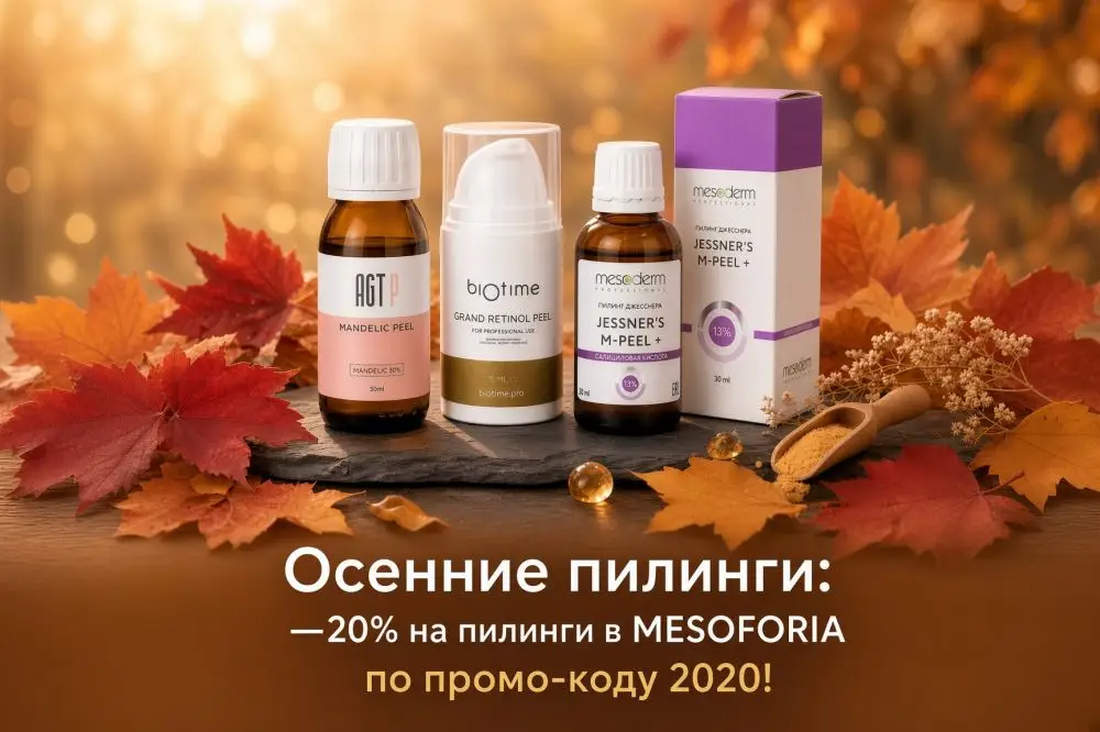 Скидка на пилинги 20% по промо-коду 2020!