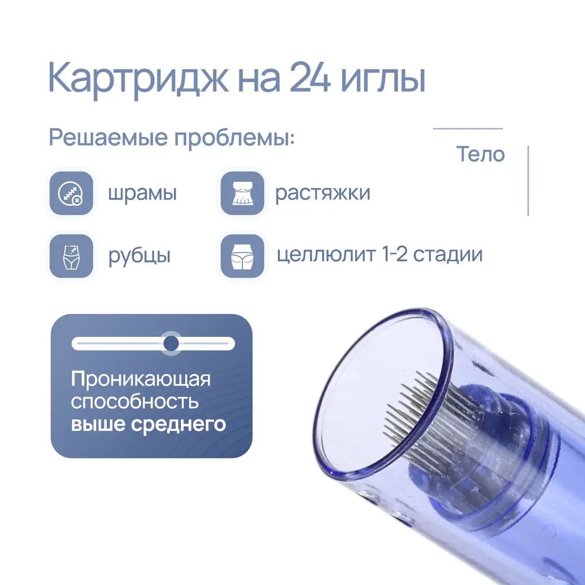 Картридж на 24 иглы для DermaPen MesoBox MB-2, MB-3, MB-4 Картридж на 24 иглы для DermaPen MesoBox MB-2, MB-3, MB-4