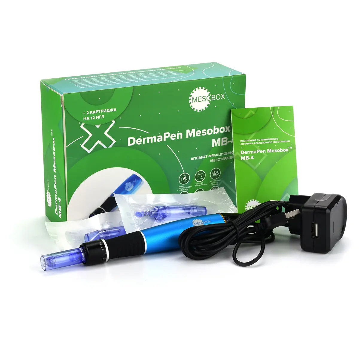 Аппарат фракционной мезотерапии DermaPen (Дермапен) Mesobox MB-4 со встроенным аккумулятором Аппарат фракционной мезотерапии DermaPen (Дермапен) Mesobox MB-4 со встроенным аккумулятором