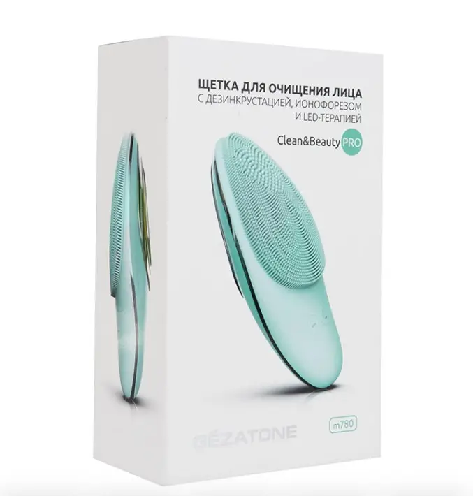 Щетка для очищения лица с дезинкрустацией, ионофорезом и LED терапией M780, Gezatone (Гезатон, Жезатон)