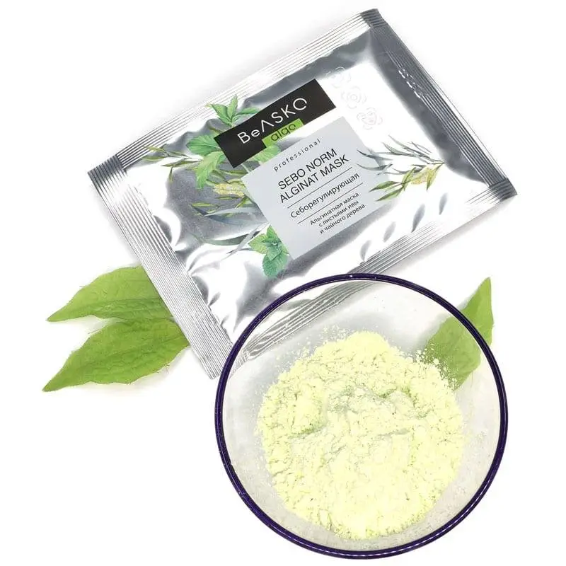 Альгинатная маска себорегулирующая с листьями ивы и чайного дерева / Sebo Norm Alginate Mask, BeASKO - 30 гр