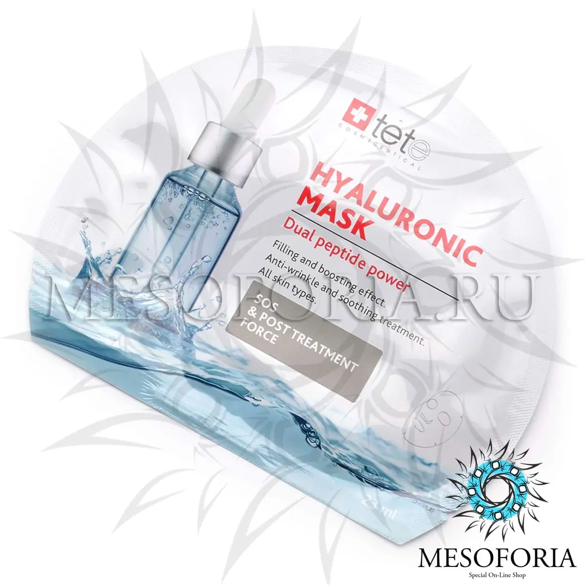 Постпроцедурная тканевая маска / Hyaluronic Mask SOS And Post Treatment Force, Tete Cosmeceutical - 6 шт Постпроцедурная тканевая маска / Hyaluronic Mask SOS And Post Treatment Force, Tete Cosmeceutical - 6 шт