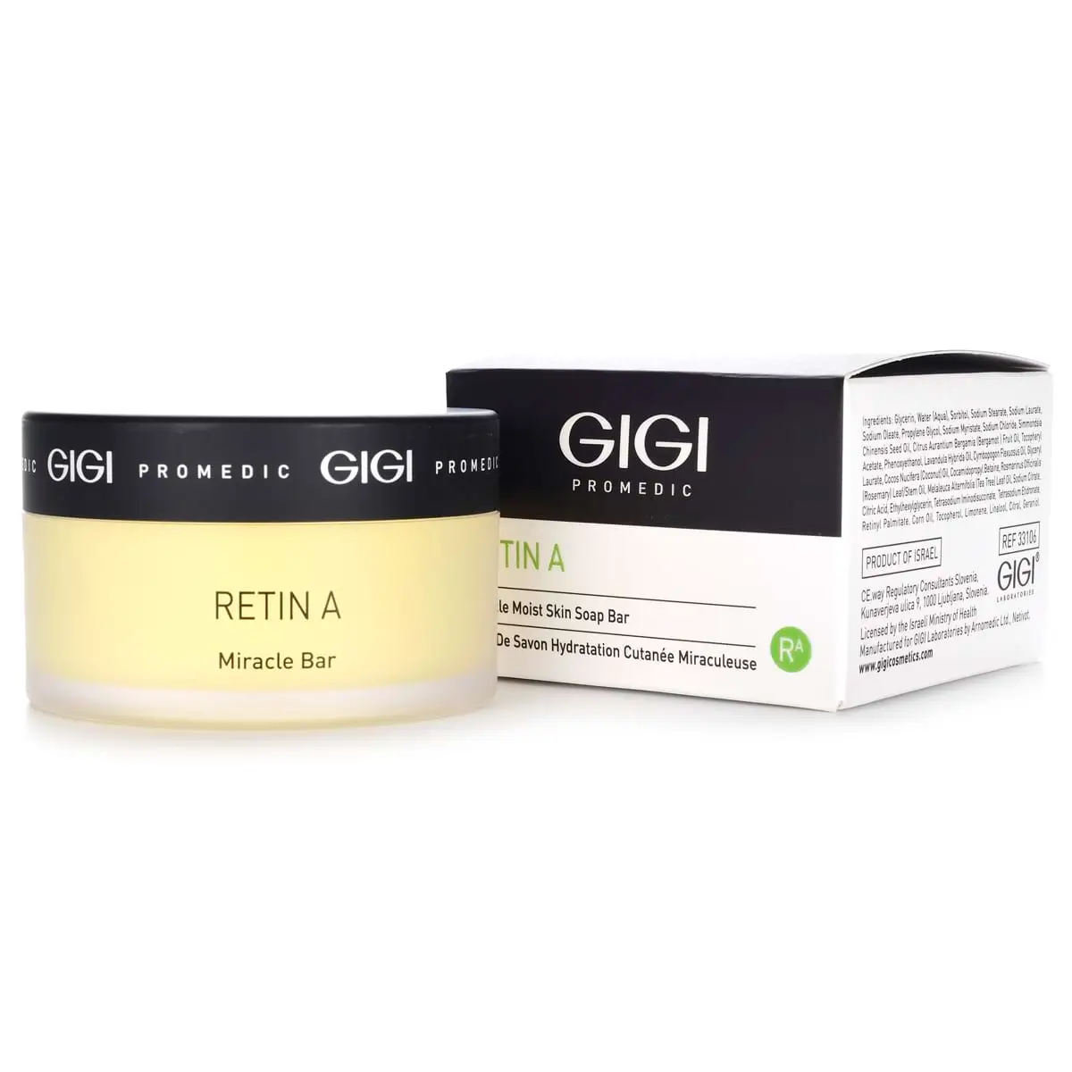 Мыло в банке со спонжем увлажняющее / Miracle Soap Bar, Retin A, GiGi (Джи Джи) - 100 гр Мыло в банке со спонжем увлажняющее / Miracle Soap Bar, Retin A, GiGi (Джи Джи) - 100 гр