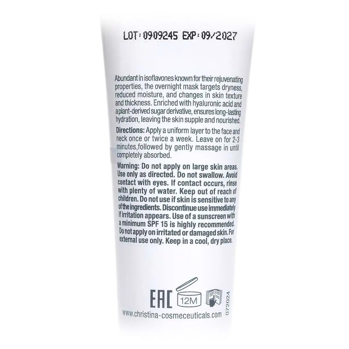 Лифтинговая маска с экстрактом красного клевера / Red Clover Tightening Mask, Nuance, Christina (Кристина) - 50 мл