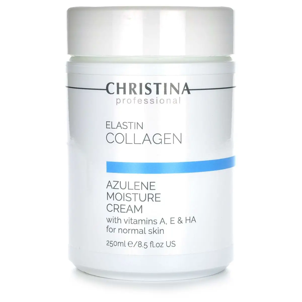 Увлажняющий крем c витаминами А, Е и гиалуроновой кислотой для нормальной кожи «Эластин, коллаген, азулен» / Elastin Collagen Azulene Moisture Cream with Vitamin A, E & HA for normal skin, Christina (Кристина) - 250 мл Увлажняющий крем c витаминами А, Е и гиалуроновой кислотой для нормальной кожи «Эластин, коллаген, азулен» / Elastin Collagen Azulene Moisture Cream with Vitamin A, E & HA for normal skin, Christina (Кристина) - 250 мл