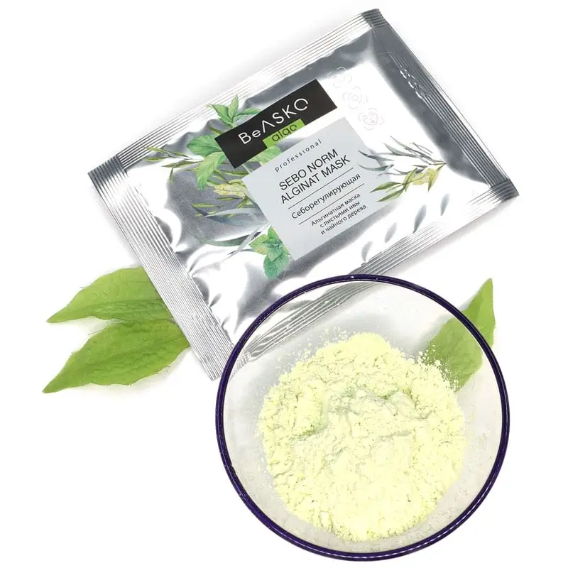 Альгинатная маска себорегулирующая с листьями ивы и чайного дерева / Sebo Norm Alginate Mask, BeASKO - 6*30 гр