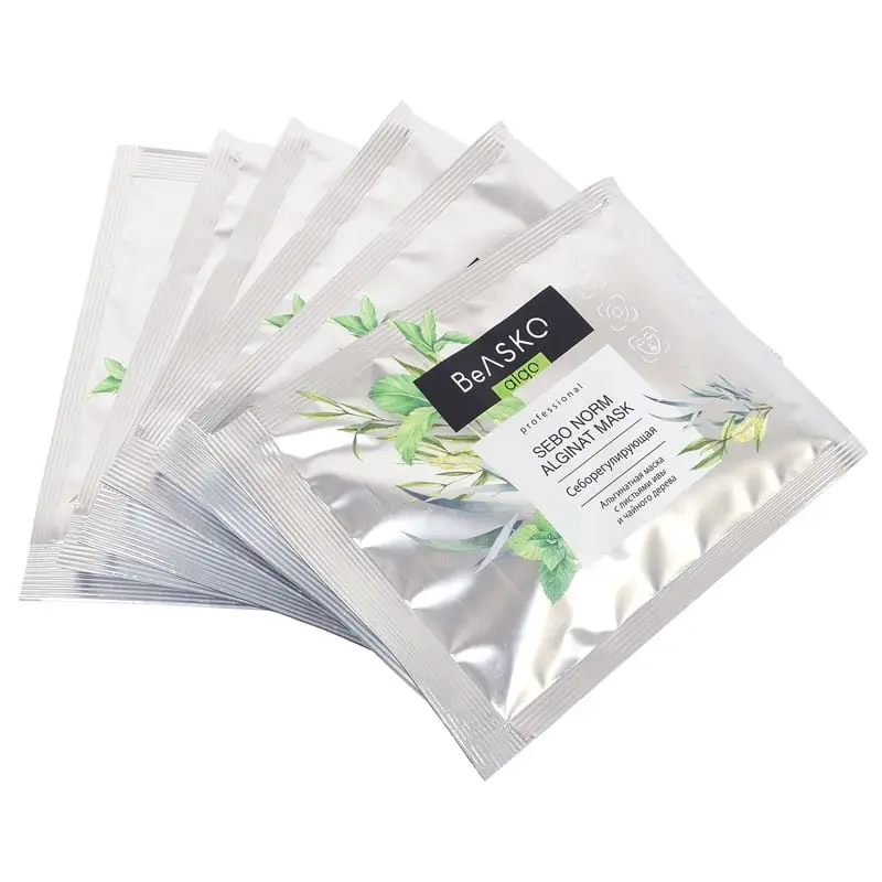 Альгинатная маска себорегулирующая с листьями ивы и чайного дерева / Sebo Norm Alginate Mask, BeASKO - 6*30 гр