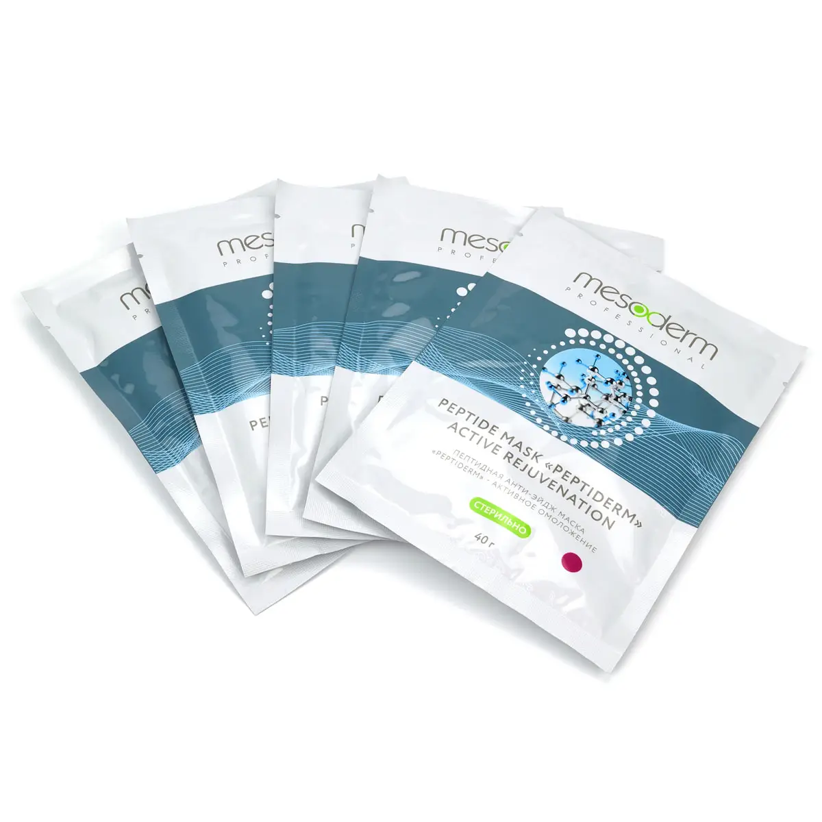 Пептидная анти-эйдж маска «Peptiderm - активное омоложение», Mesoderm (Мезодерм), 5 шт