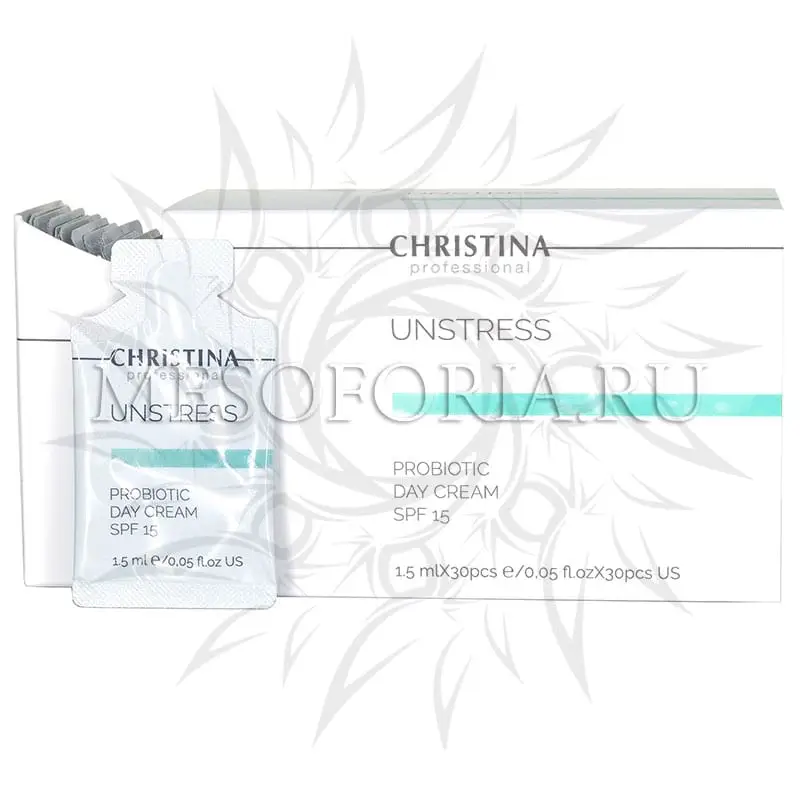 Дневной крем с пробиотическим действием СПФ 15 / Probiotic Day Cream SPF 15, Unstress, Christina (Кристина) - 1,5 мл х 30 шт