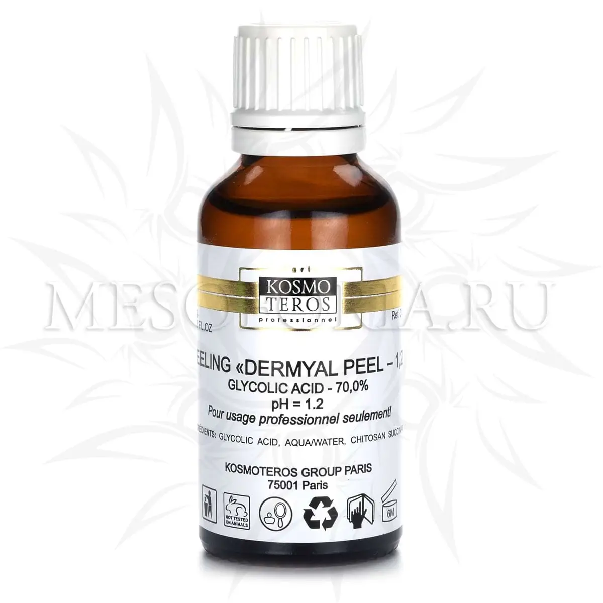 Гликолевый пилинг 70% (pH - 1,2) / Peeling Chimique Glycolic Acid - 70% (pH - 1,2) Kosmoteros (Космотерос), 30 мл