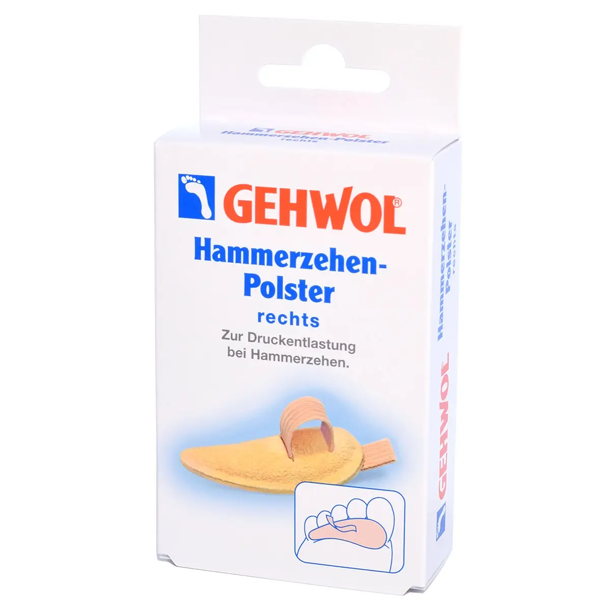 Подушечка под пальцы ног маленькая, правая / Hammerzehen Polster rechts, Gehwol (Геволь), 1 шт