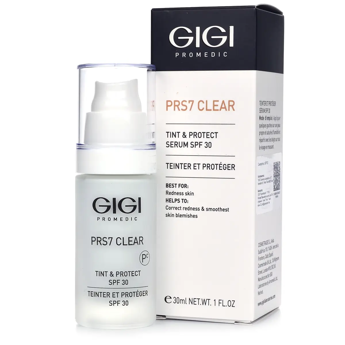Сыворотка тональная защитная / PSO Tint Protect Serum SPF 30, PRS7 Clear, GiGi (Джи Джи) - 30 мл
