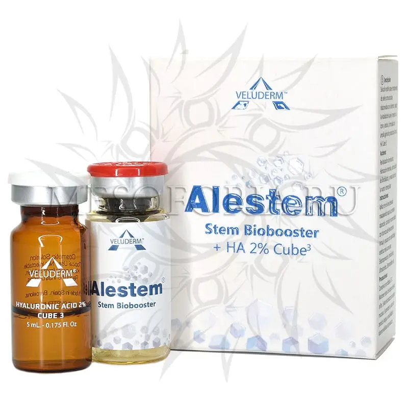 Veluderm (Велюдерм) Alestem Stem Biobooster+HA 2% Cube3 (омоложение, отбеливание), 5 мл*2 шт Veluderm (Велюдерм) Alestem Stem Biobooster+HA 2% Cube3 (омоложение, отбеливание), 5 мл*2 шт