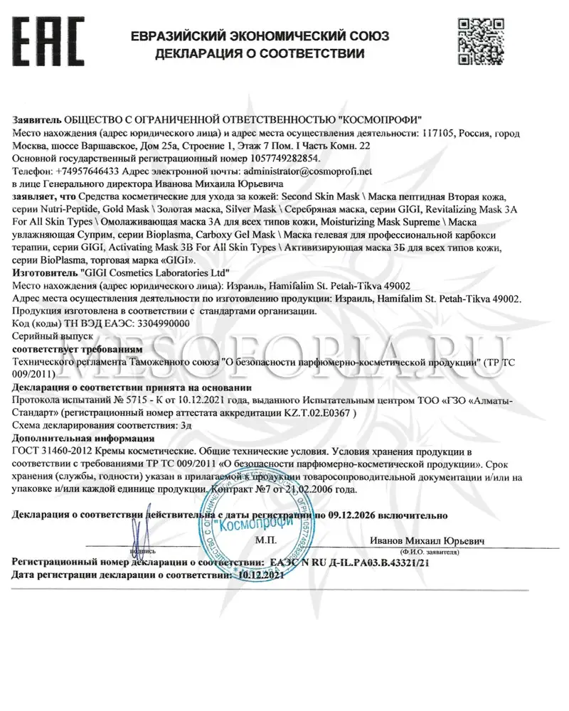 Набор для процедуры Carboxy CO2, GIGI