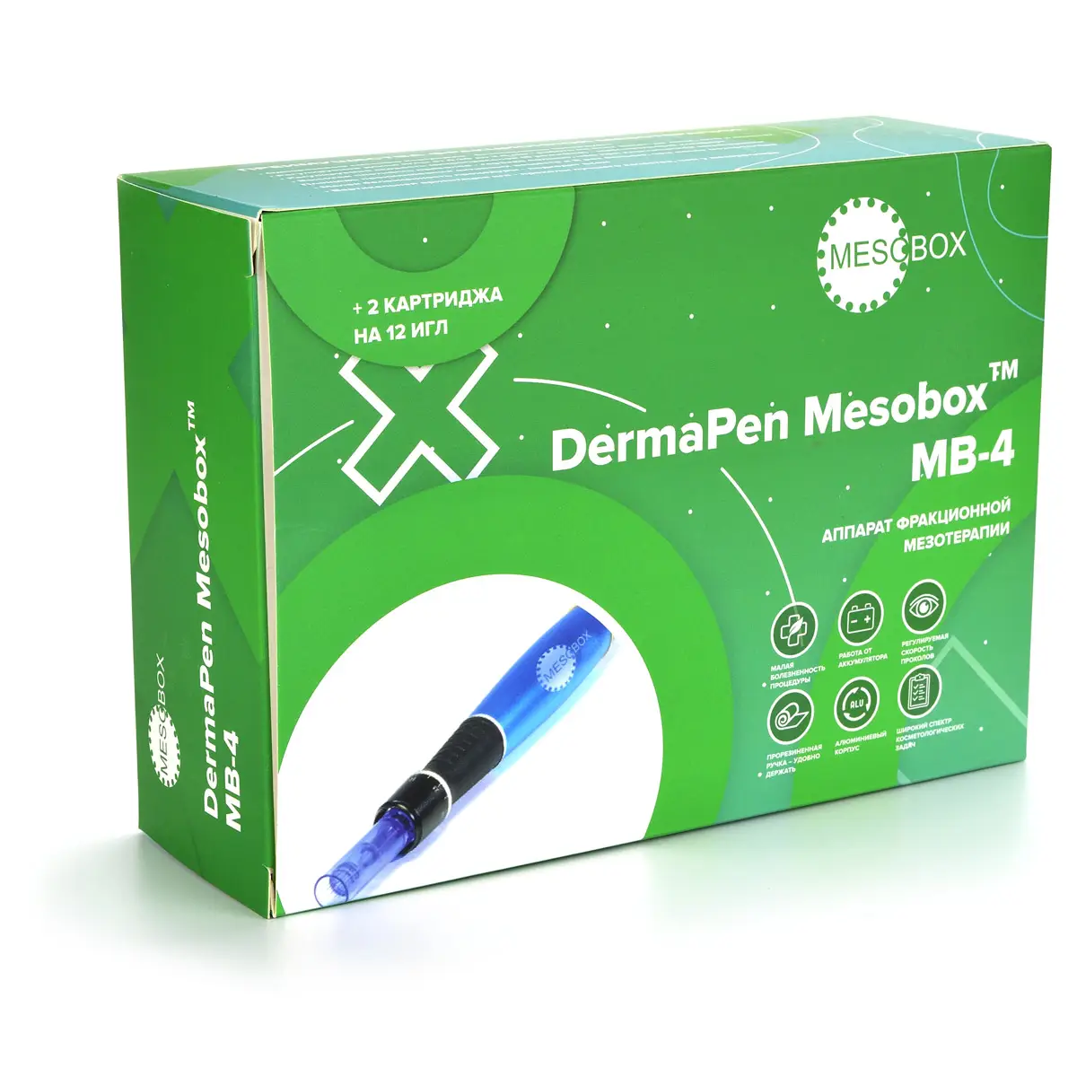 Аппарат фракционной мезотерапии DermaPen (Дермапен) Mesobox MB-4 со встроенным аккумулятором