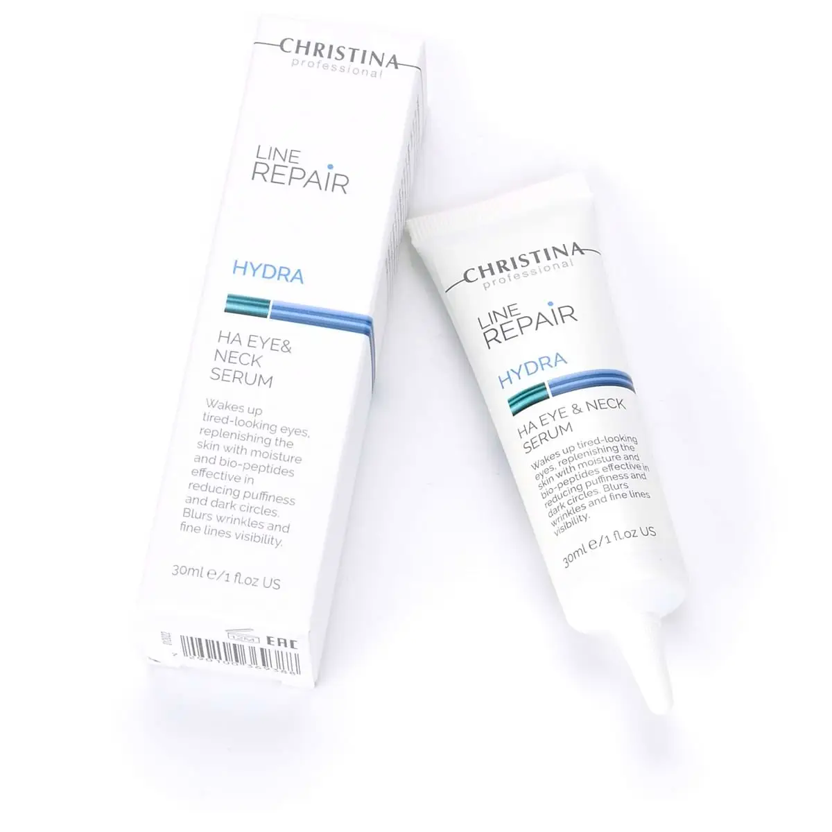 Сыворотка для кожи вокруг глаз и шеи с гиалуроновой кислотой / Hydra HA Eye & Neck Serum, Line Repair, Christina (Кристина) - 30 мл