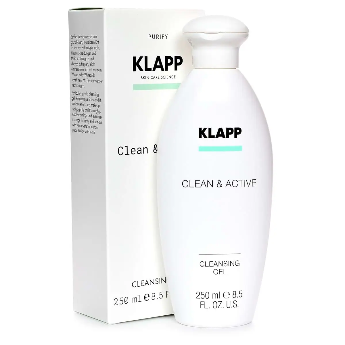 Очищающий гель для лица / Cleansing Gel, Clean & Active, Klapp (Клапп) - 250 мл