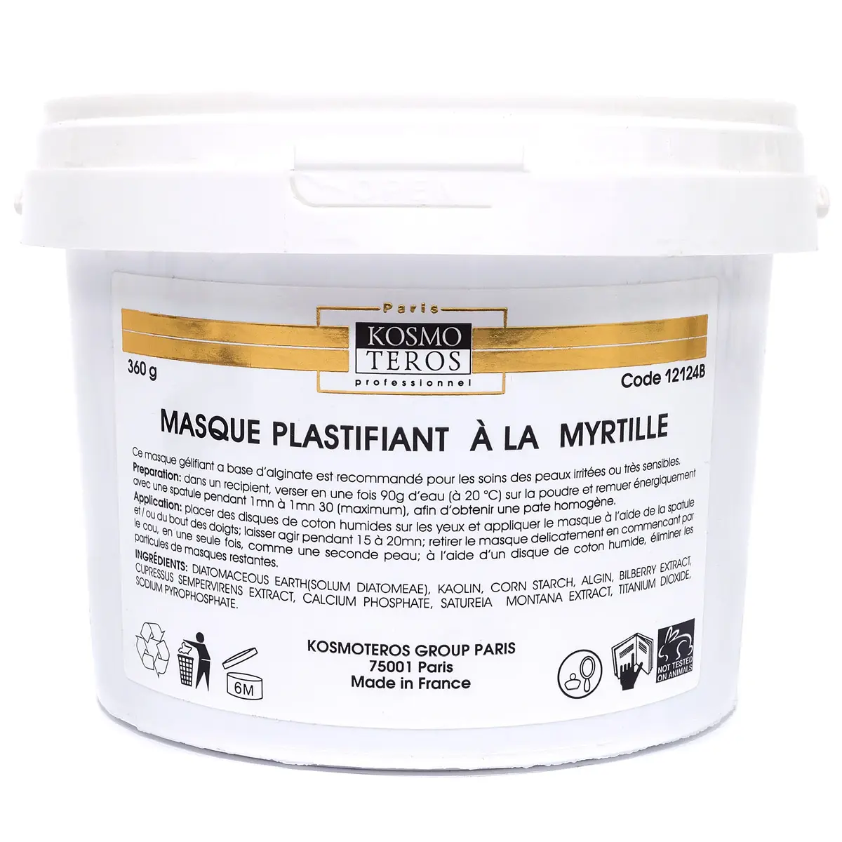 Пластифицирующая маска с черникой, миртом и витамином С / Masque Plastifiant Au Myrtille, Kosmoteros (Космотерос), 360 гр Пластифицирующая маска с черникой, миртом и витамином С / Masque Plastifiant Au Myrtille, Kosmoteros (Космотерос), 360 гр