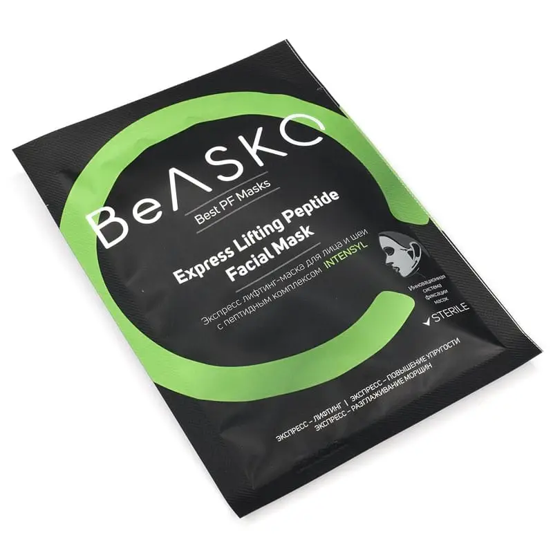 Экспресс лифтинг-маска для лица и шеи с пептидным комплексом INTENSYL / Express Lifting Peptide Facial Mask, Best PF Masks, BeASKO - 7*25 гр