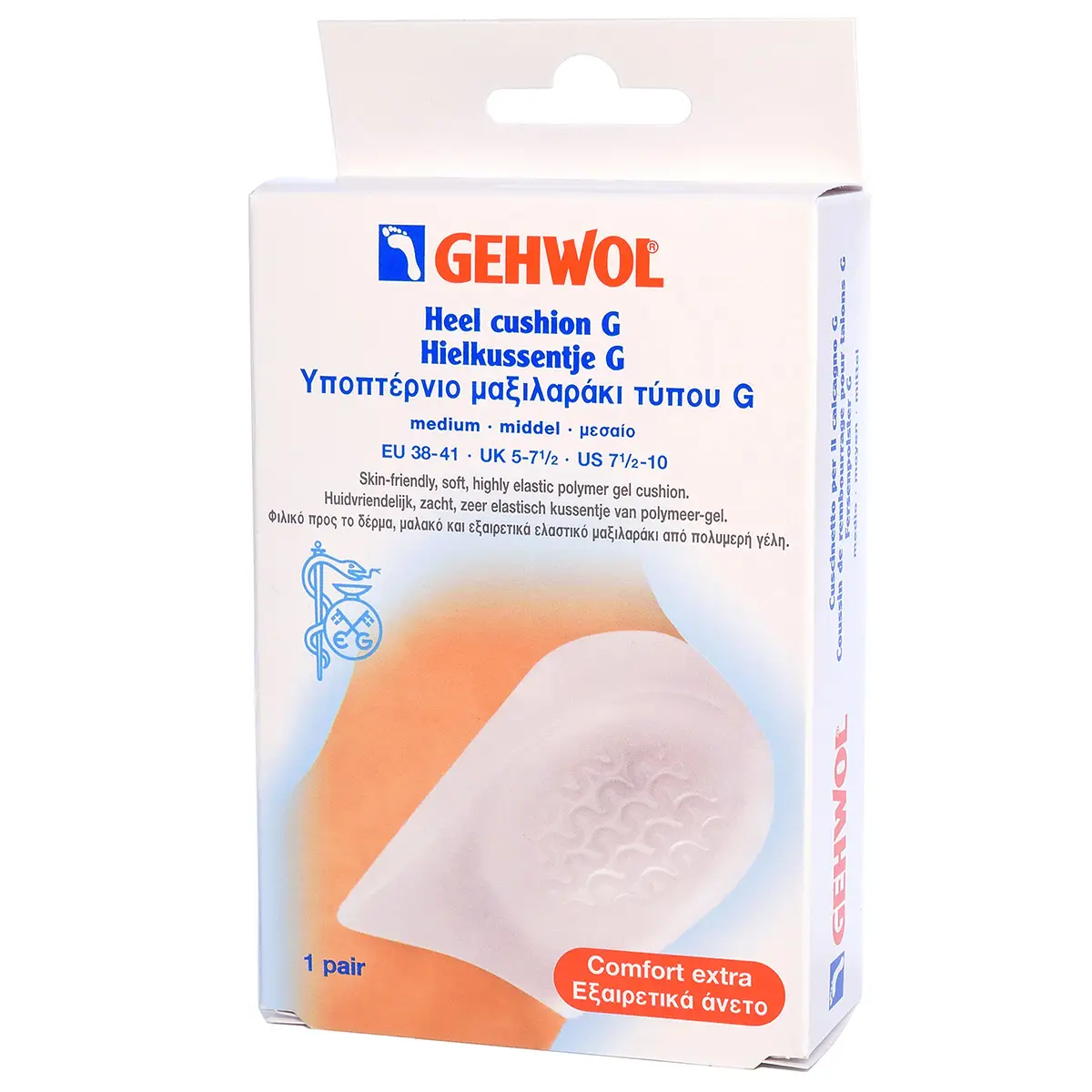 Защитная подушка под пятку G, средняя / Heel Cushion G medium, Gehwol (Геволь), 1 пара Защитная подушка под пятку G, средняя / Heel Cushion G medium, Gehwol (Геволь), 1 пара