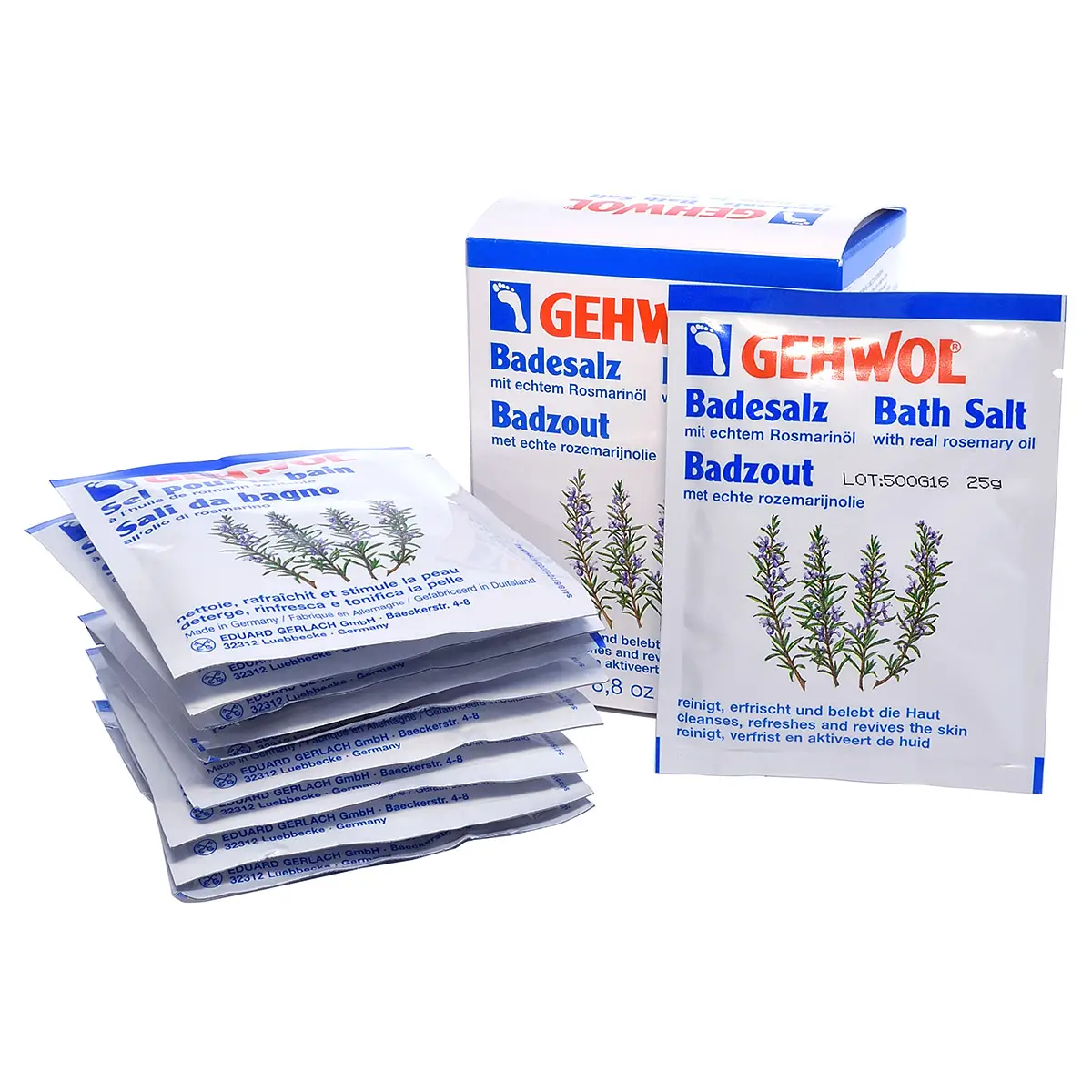 Соль для ванны с розмарином / Bath Salt, Gehwol (Геволь), 10х25 гр Соль для ванны с розмарином / Bath Salt, Gehwol (Геволь), 10х25 гр