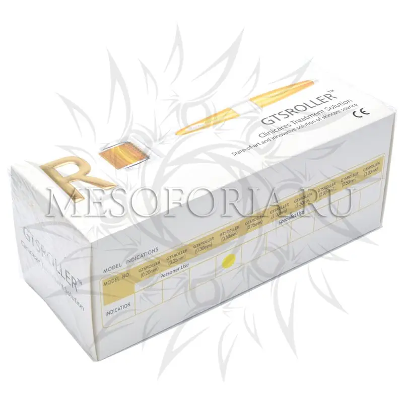 Мезороллер ZGTS  для лица и тела с титановыми позолоченными микроиглами, 192 иглы Мезороллер ZGTS  для лица и тела с титановыми позолоченными микроиглами, 192 иглы