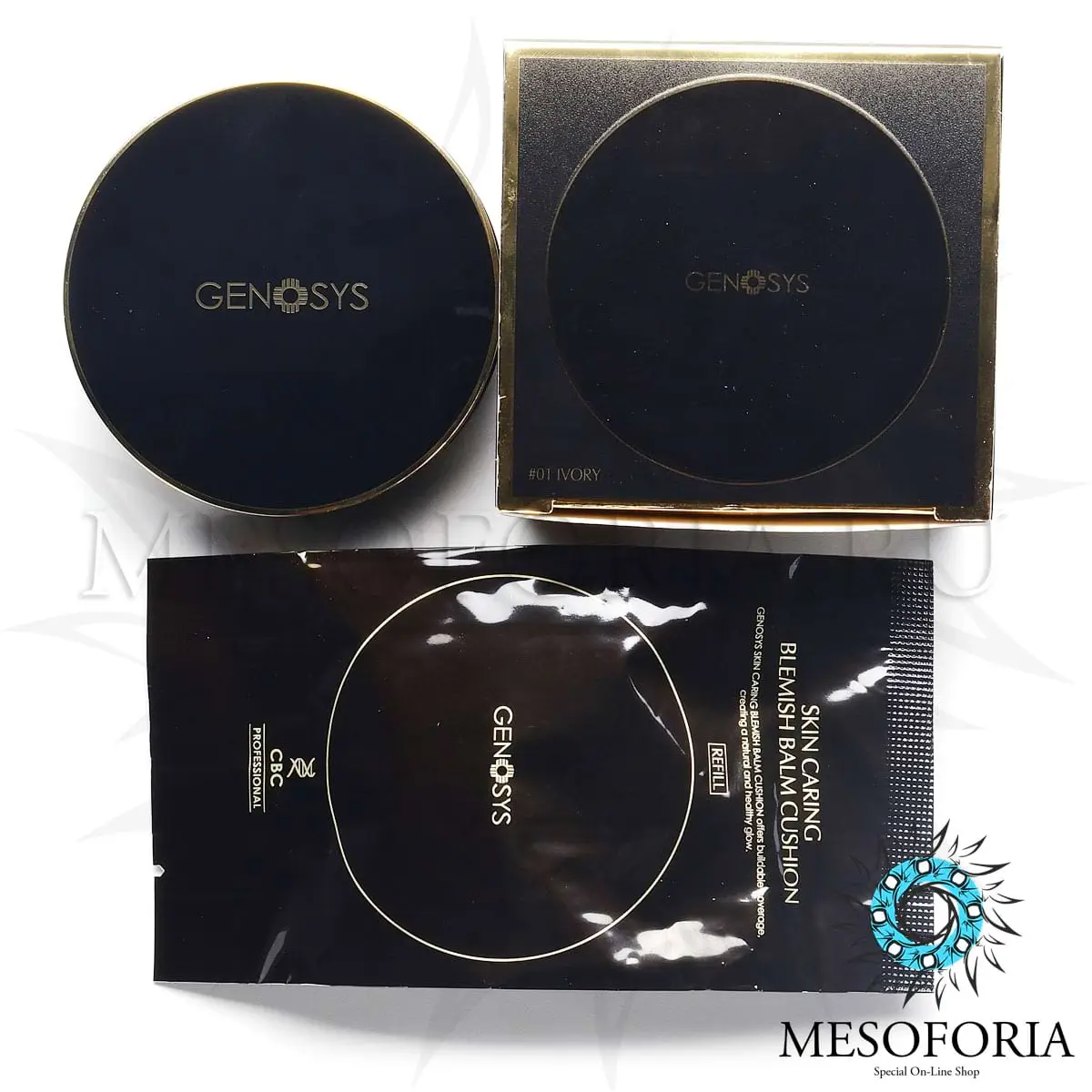 Ухаживающий BB-кушон с тонирующим эффектом Ivory / Skin Caring Blemish Balm Cushion 01 Ivory, Genosys (Генозис) - 15 + 15 гр