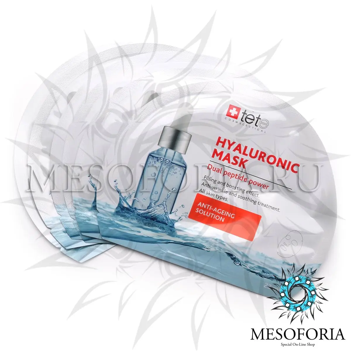 Омолаживающая тканевая маска / Hyaluronic Mask Anti-Ageing Solution, Tete Cosmeceutical - 6 шт Омолаживающая тканевая маска / Hyaluronic Mask Anti-Ageing Solution, Tete Cosmeceutical - 6 шт
