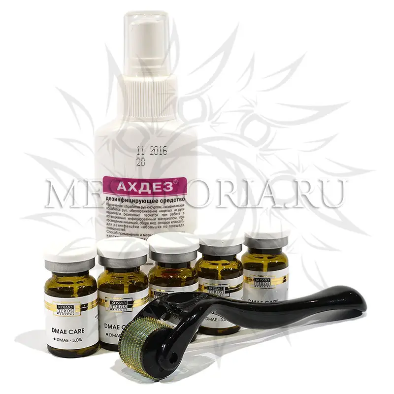 Набор с мезороллером для лица и мезококтейлями KOSMOTEROS (мощный лифтинг, морщины)