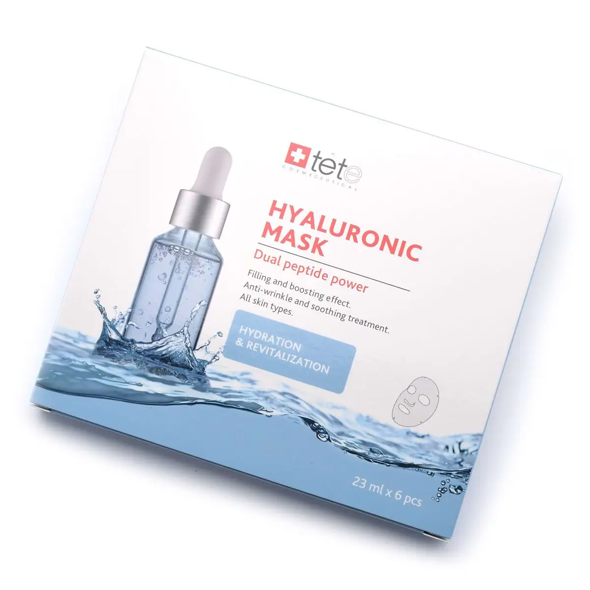 Тканевая маска-биоревитализант / Hyaluronic Mask Hydration And Revitalization, Tete Cosmeceutical - 6 шт Тканевая маска-биоревитализант / Hyaluronic Mask Hydration And Revitalization, Tete Cosmeceutical - 6 шт
