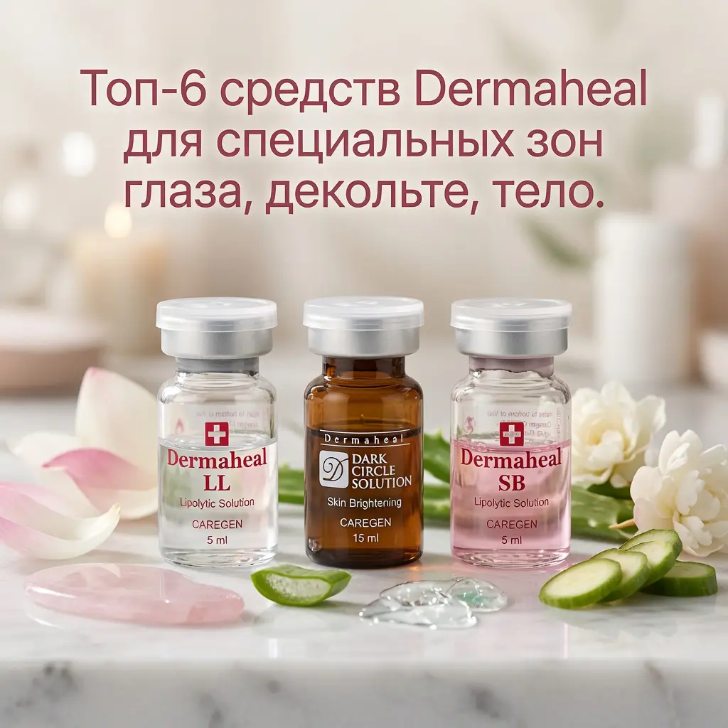 Топ-6 средств Dermaheal для специальных зон: глаза, декольте, тело