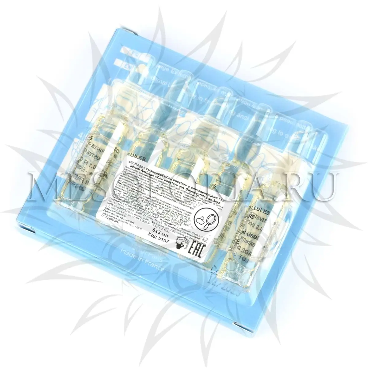 Anti-age сыворотка с олигопептидами сои / Cell Booster, Kosmoteros (Космотерос), 5 амп х 3 мл Anti-age сыворотка с олигопептидами сои / Cell Booster, Kosmoteros (Космотерос), 5 амп х 3 мл