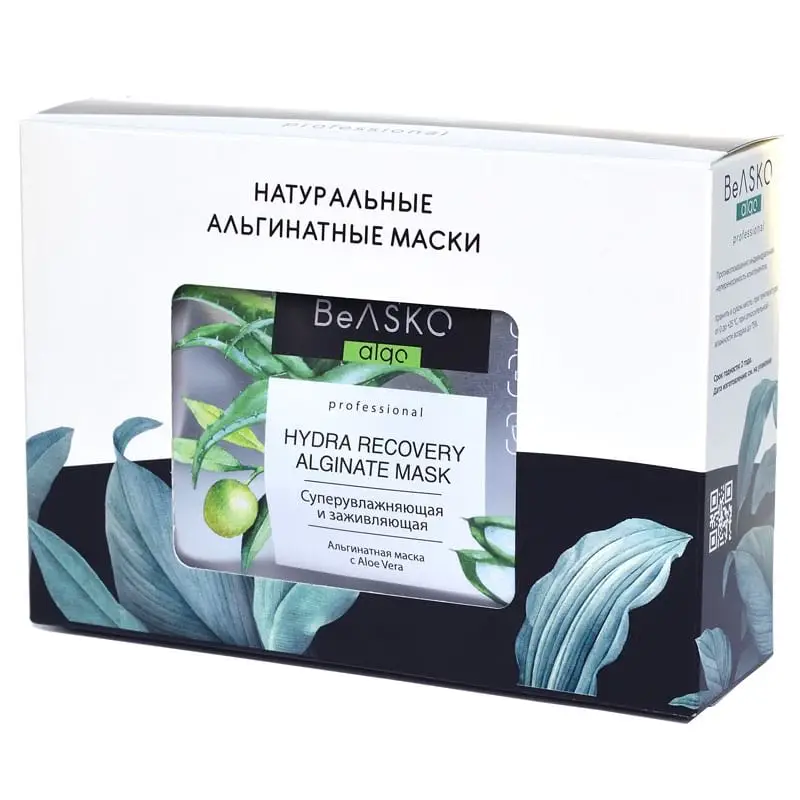 Альгинатная маска суперувлажняющая и заживляющая с Aloe Vera / Hydra Recovery Alginate Mask, BeASKO - 6*30 гр Альгинатная маска суперувлажняющая и заживляющая с Aloe Vera / Hydra Recovery Alginate Mask, BeASKO - 6*30 гр