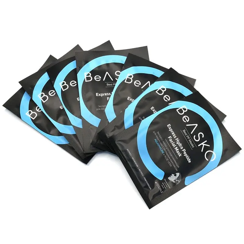 Экспресс-маска ультраувлажняющая для лица и шеи с пептидным комплексом AQUAPHYLINE и ALOE VERA / Express Hydra Peptide Facial Mask, Best PF Masks, BeASKO - 7*25 гр