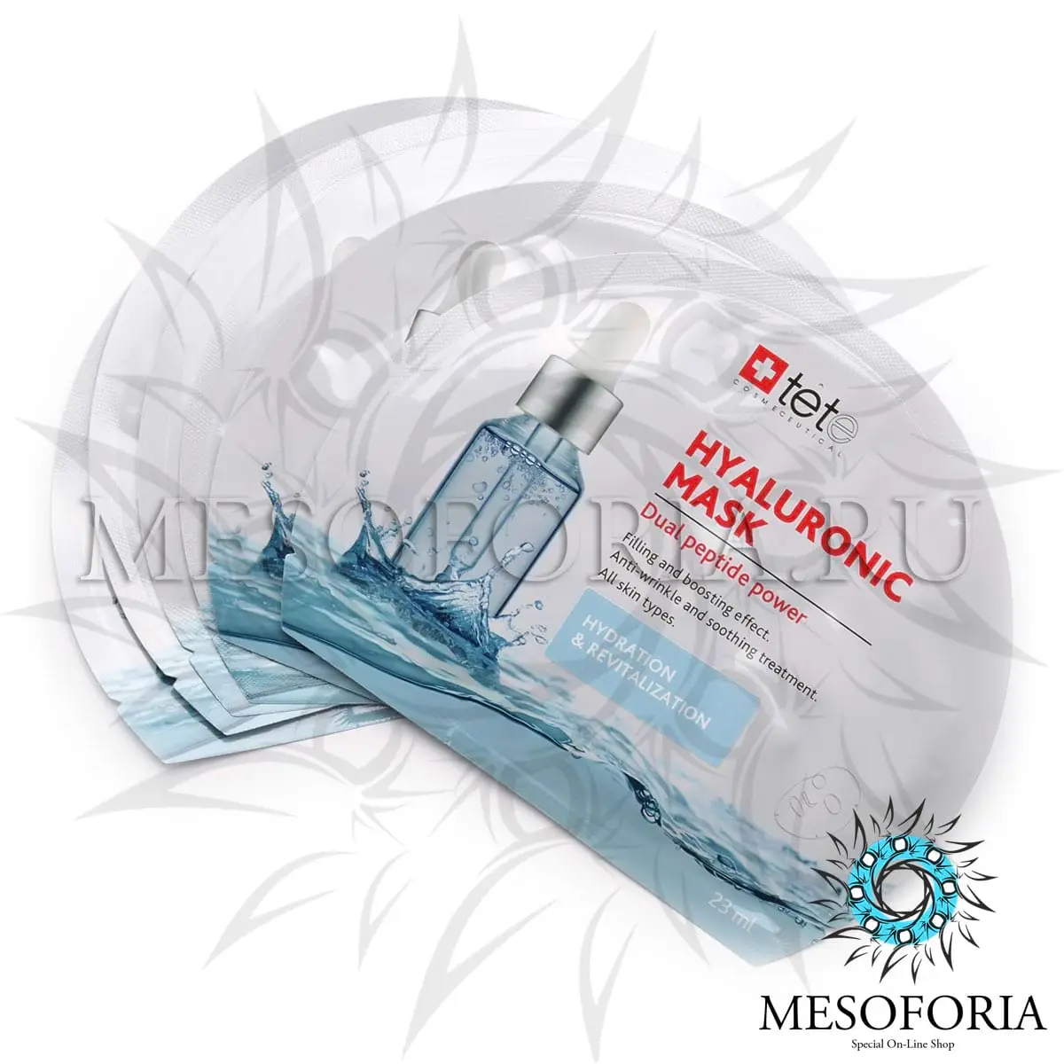 Тканевая маска-биоревитализант / Hyaluronic Mask Hydration And Revitalization, Tete Cosmeceutical - 6 шт Тканевая маска-биоревитализант / Hyaluronic Mask Hydration And Revitalization, Tete Cosmeceutical - 6 шт