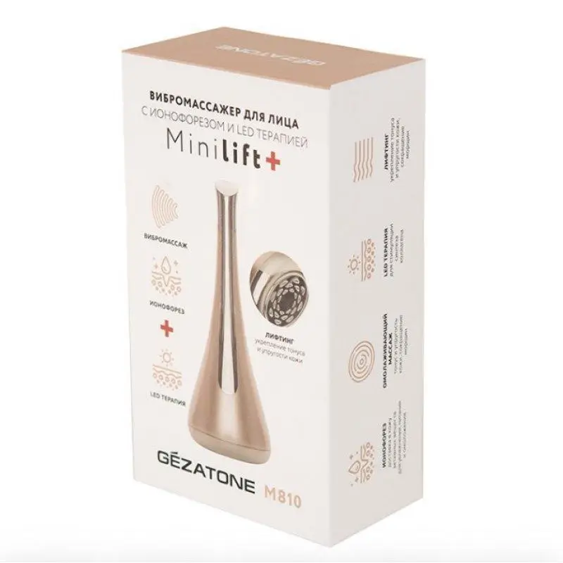 Вибромассажер для лица и кожи вокруг глаз с ионофорезом и ИК-прогревом Minilift+ m810, Gezatone (Гезатон, Жезатон)
